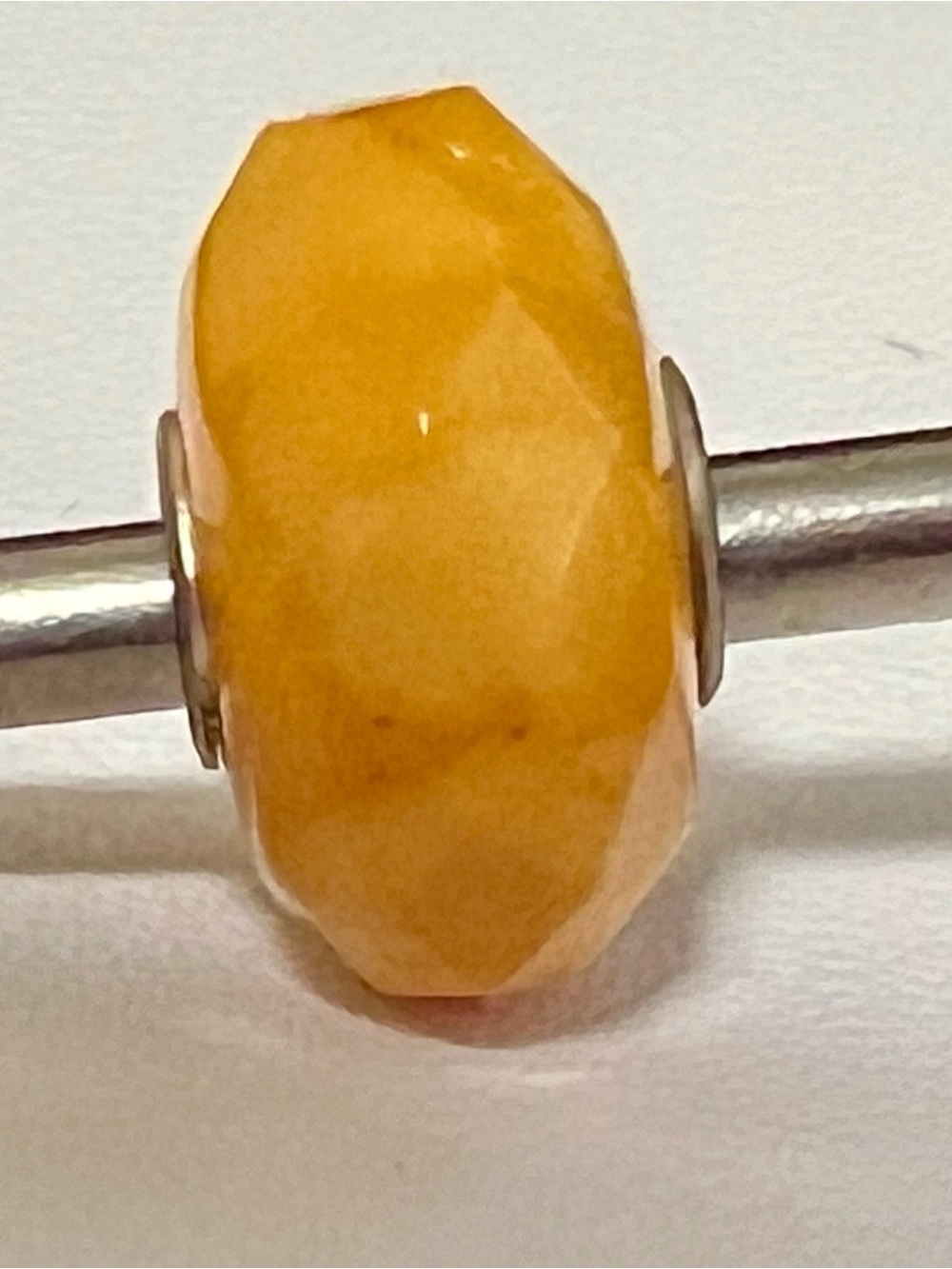 Trollbeads  Faceted Amber Glass Bead